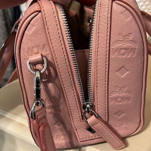 Authentic Boston Bag in Monogram Debossed Nappa Leather Pink - Picture 13 of 15